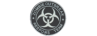 AC-391B ZOMBIE OUTBREAK PVC PATCH (COLOR: WHITE & BLACK)