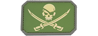 AC-393C PIRATE CUTLASS PVC PATCH (GREEN & YELLOW)