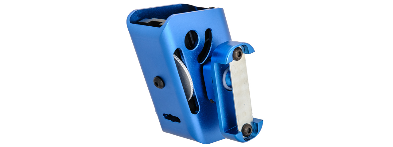 AC-396U COMPETITION ALUMINUM PISTOL MAGAZINE POUCH TYPE-B (COLOR: BLUE) - Click Image to Close