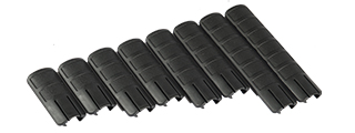 AC-429B TD STYLE RAIL COVER 8PC SET (COLOR: BLACK)