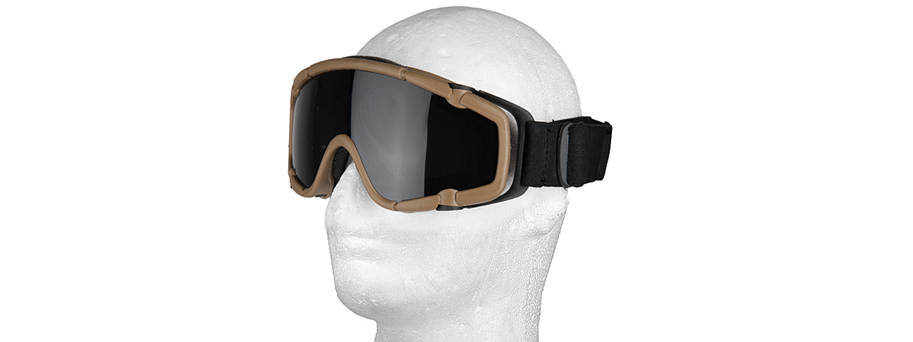 AC-444BF SI BALLISTIC GOGGLE FAN VERSION w/2 LENS (FRAME COLOR: BLACK)