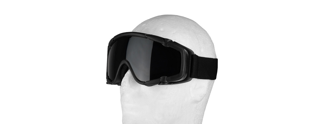 AC-444BS SI BALLISTIC GOGGLE w/2 LENS (FRAME COLOR: BLACK) - Click Image to Close