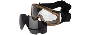 AC-444TF SI BALLISTIC GOGGLE FAN VERSION w/2 LENS (FRAME COLOR: TAN)