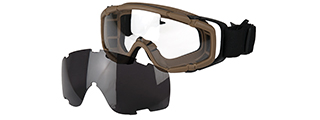 AC-444TH SI BALLISTIC GOGGLE w/2 LENS FOR HELMETS (FRAME COLOR: TAN)