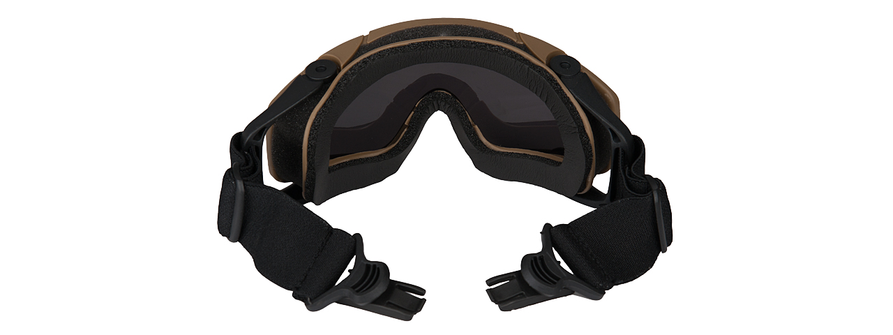 AC-444TH SI BALLISTIC GOGGLE w/2 LENS FOR HELMETS (FRAME COLOR: TAN) - Click Image to Close