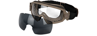 AC-445T REGULATE GOGGLE w/2 LENS (CLEAR & SMOKE GRAY) FRAME COLOR: DARK EARTH