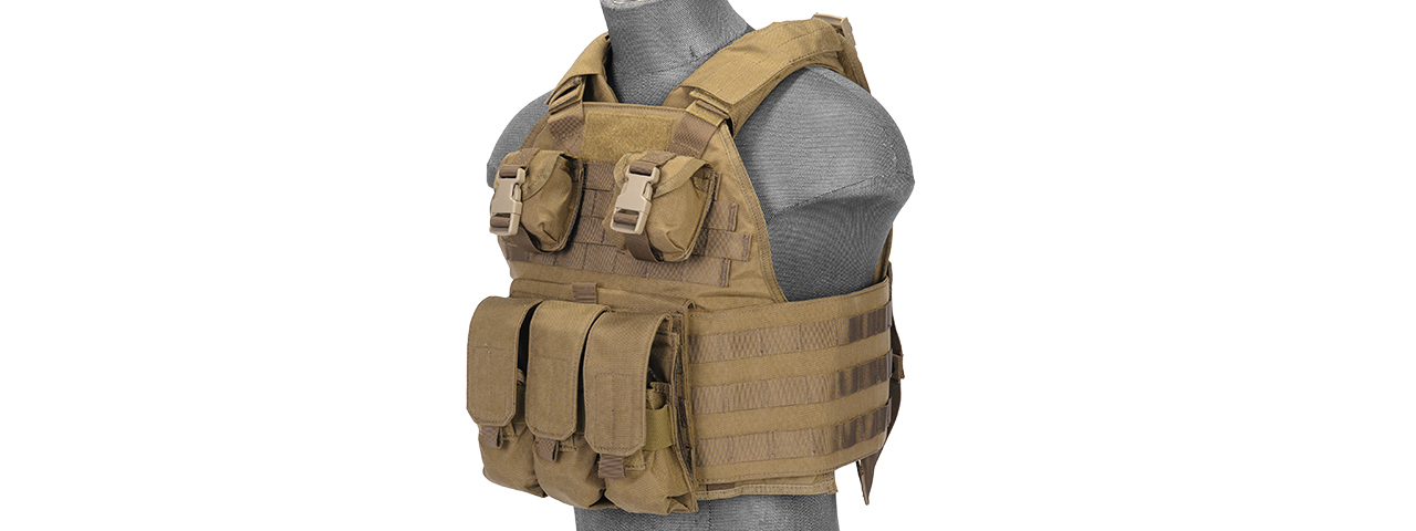 AC-464T Scalable Tactical Vest (Tan) - Click Image to Close