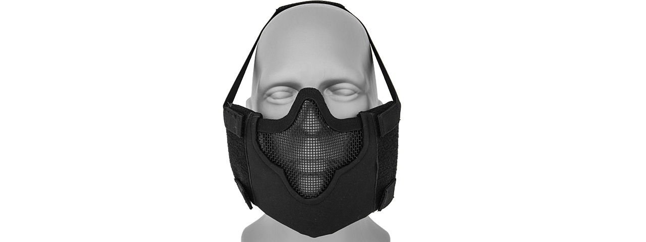 AC-473B V8 MESH HALF FACE MASK (BLACK) - Click Image to Close