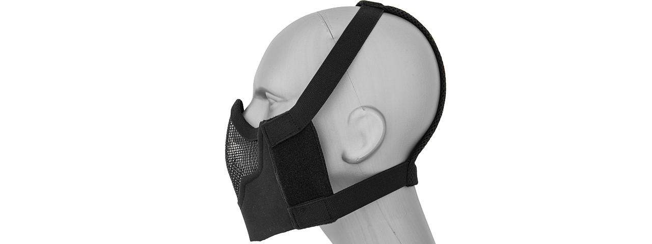 AC-473B V8 MESH HALF FACE MASK (BLACK) - Click Image to Close