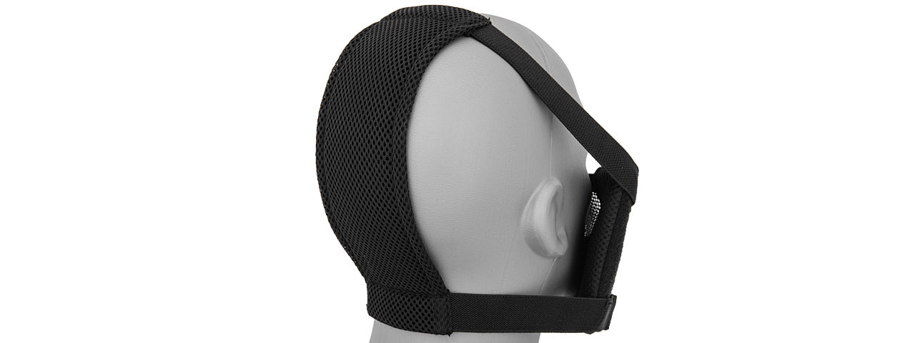 AC-473B V8 MESH HALF FACE MASK (BLACK) - Click Image to Close