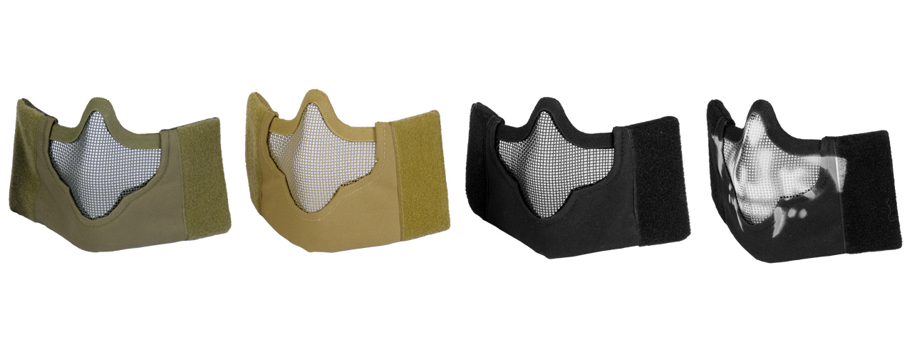 AC-473B V8 MESH HALF FACE MASK (BLACK) - Click Image to Close