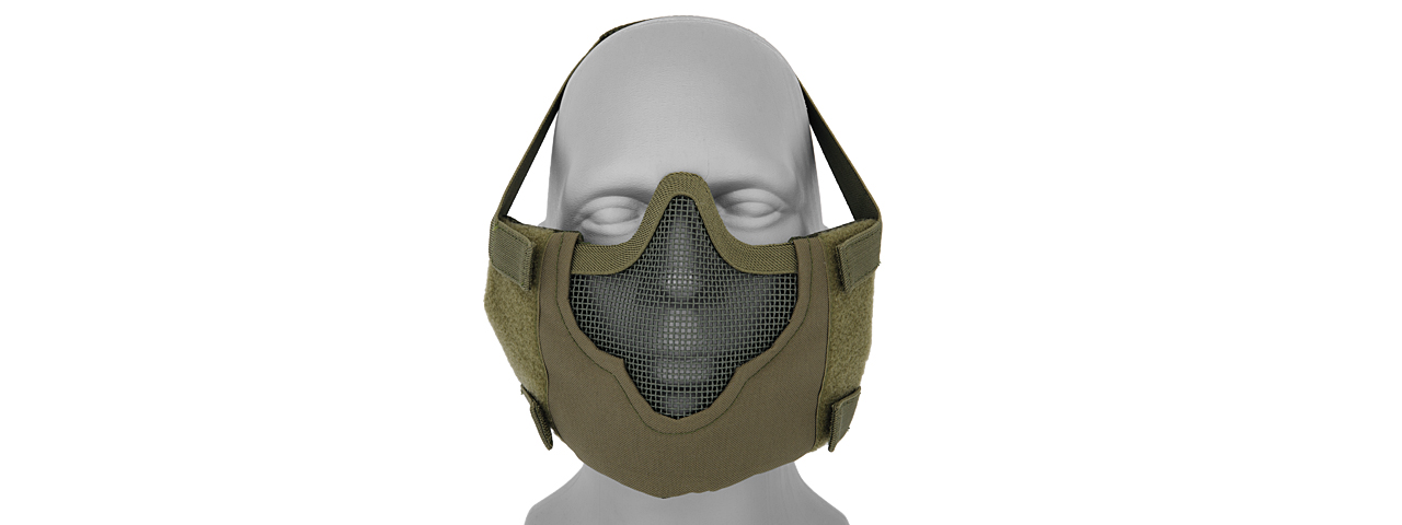 AC-473G V8 MESH HALF FACE MASK (OD GREEN) - Click Image to Close