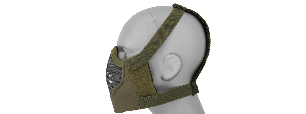 AC-473G V8 MESH HALF FACE MASK (OD GREEN) - Click Image to Close