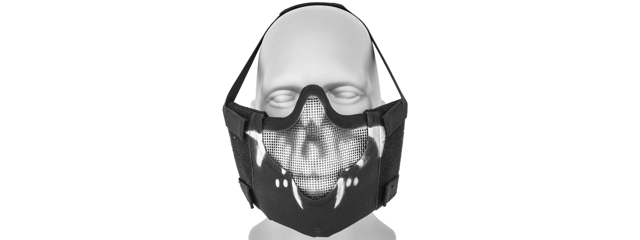 AC-473S V8 MESH HALF FACE MASK (BLACK SKULL) - Click Image to Close