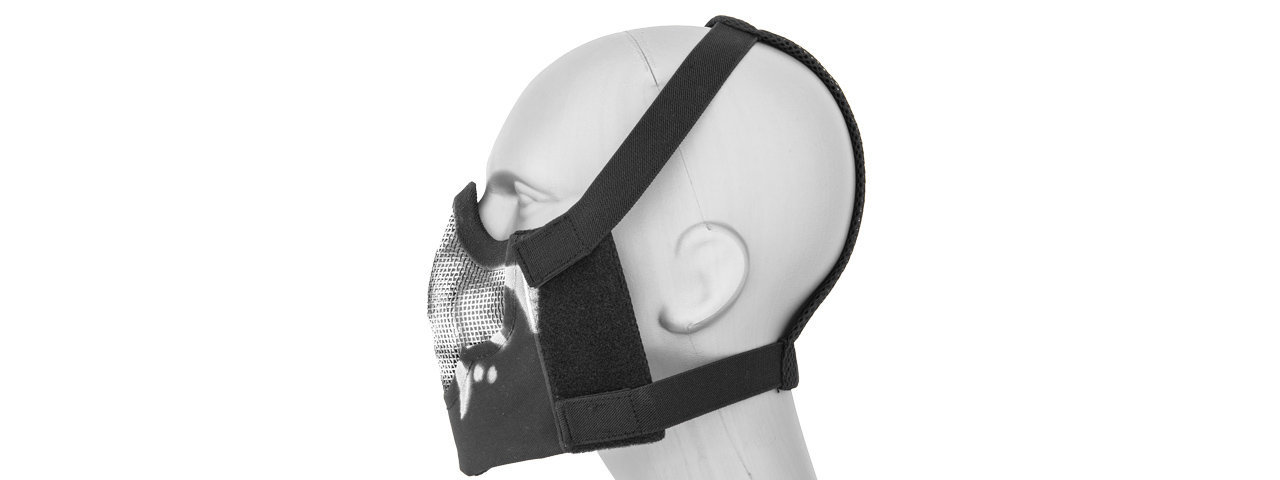 AC-473S V8 MESH HALF FACE MASK (BLACK SKULL) - Click Image to Close