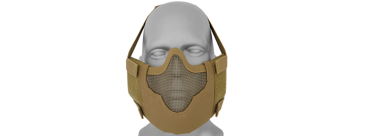 AC-473T V8 MESH HALF FACE MASK (TAN) - Click Image to Close