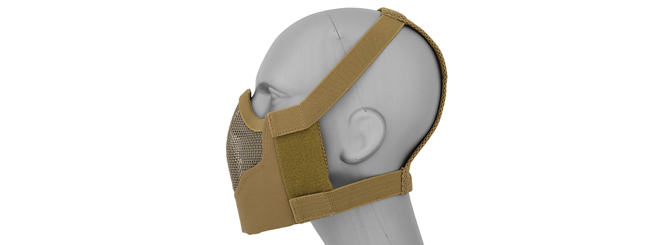 AC-473T V8 MESH HALF FACE MASK (TAN)