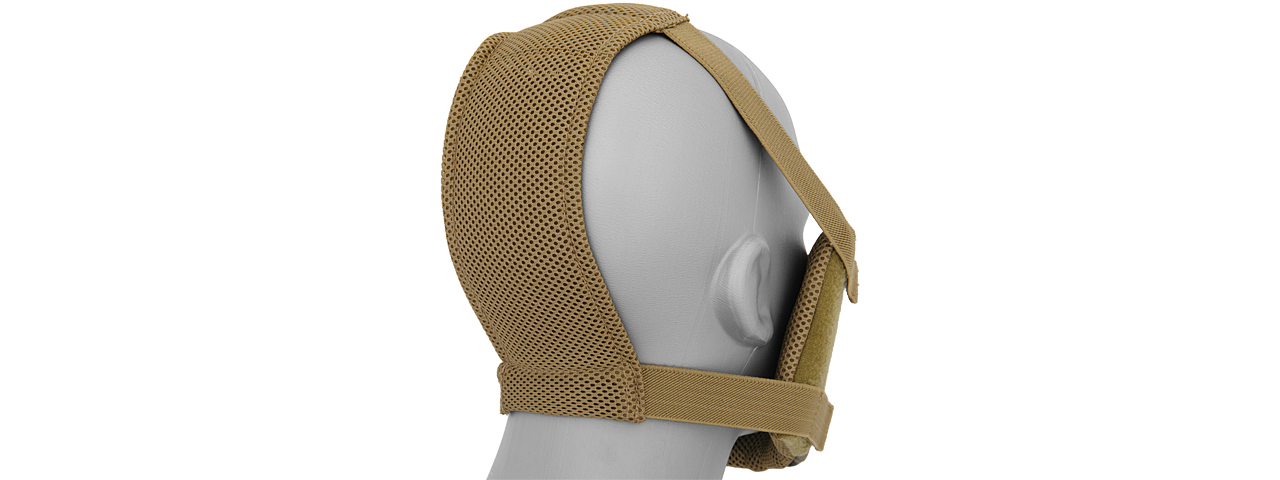 AC-473T V8 MESH HALF FACE MASK (TAN) - Click Image to Close