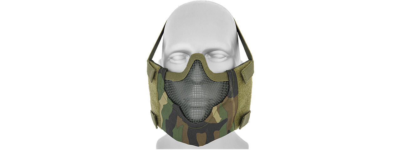 AC-473W V8 MESH HALF FACE MASK (WOODLAND CAMO) - Click Image to Close