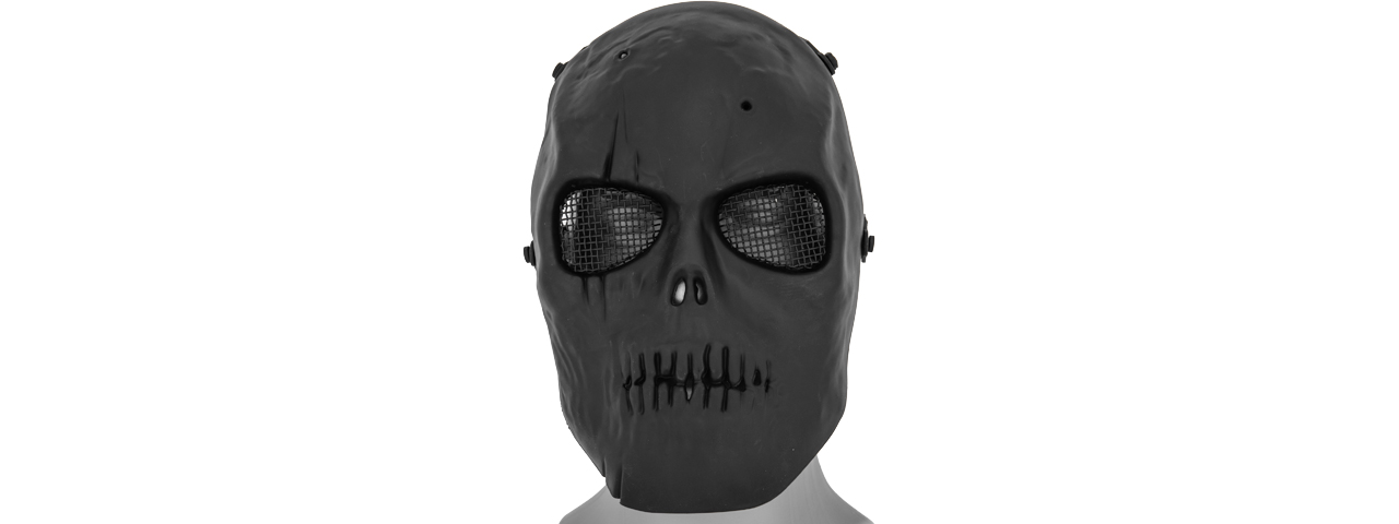 AC-475B2 MESH SCARRED SKULL MASK (BLACK) VER.2 - Click Image to Close