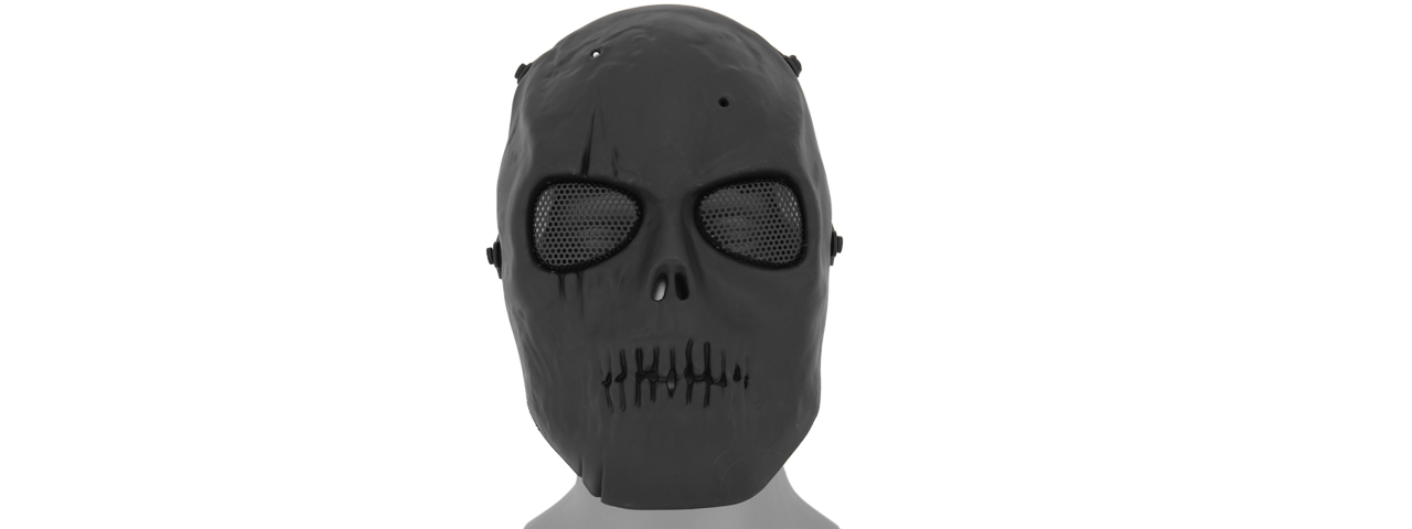 AC-475B MESH SCARRED SKULL MASK (BLACK)