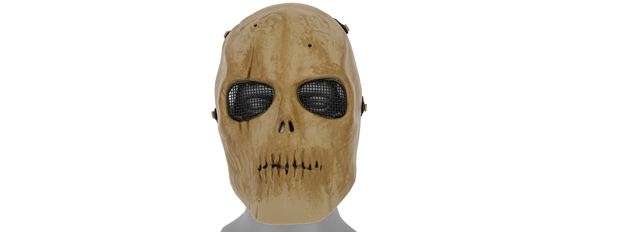 AC-475D2 MESH SCARRED SKULL MASK (DRIED BONE) VER. 2 - Click Image to Close