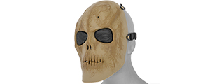 AC-475DB MESH SCARRED SKULL MASK (DRIED BONE)