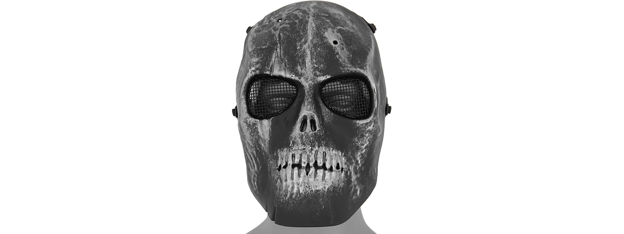 AC-475S2 MESH SCARRED SKULL MASK (SILVER BLACK) VER.2