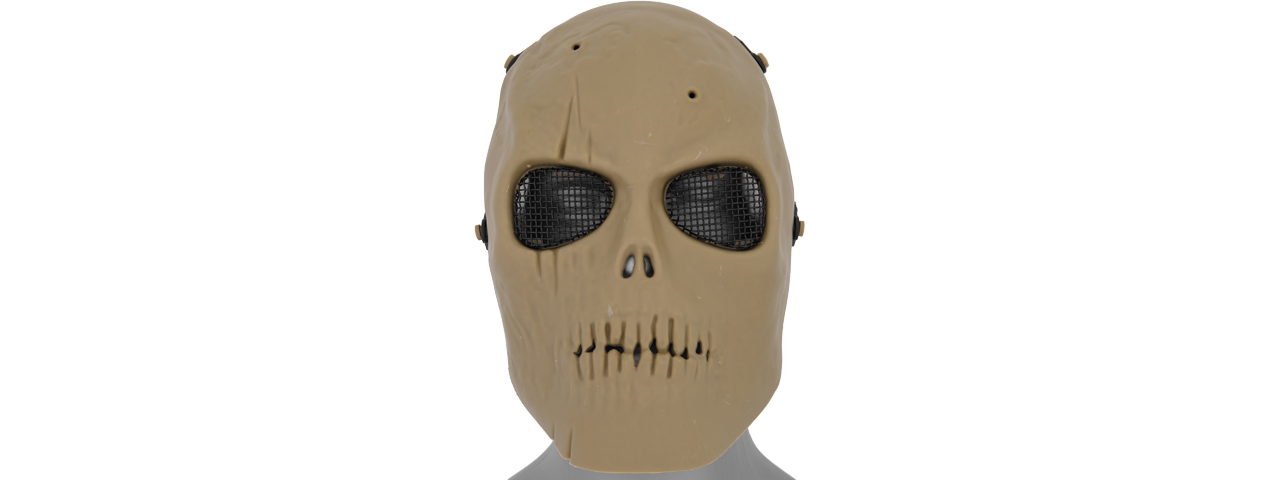 AC-475T2 MESH SCARRED SKULL MASK (TAN) VER.2