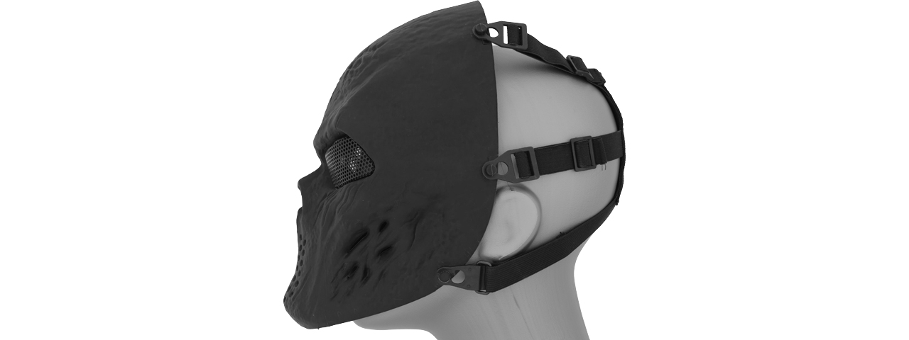 AC-476BK VILLAIN SKULL MESH FACE MASK (BLACK) - Click Image to Close