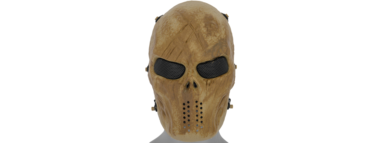 AC-476DB VILLAIN SKULL MESH FACE MASK (DRIED BONE)