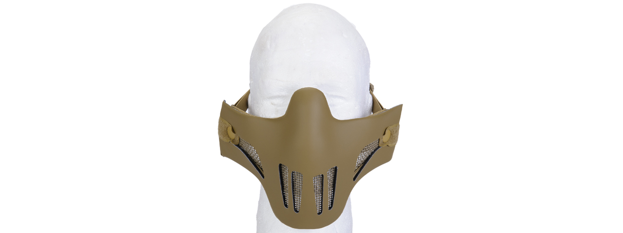 AC-477T POLYMER MESH VENTED HALF MASK (TAN) - Click Image to Close