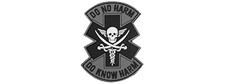 AC-481A PVC PATCH: "DO NOT HARM" (GRAY BLACK WHITE)