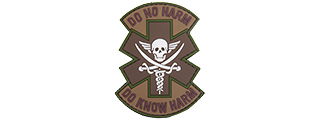 AC-481B "DO NOT HARM" PVC PATCH (TAN OD WHITE)