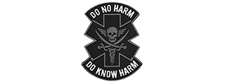 AC-481C "DO NOT HARM" PVC PATCH" (BLACK GRAY WHITE)