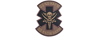 AC-481D "DO NOT HARM" PVC PATCH (TAN BLACK)