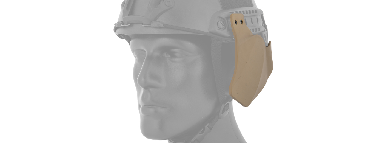 AC-488T SIDE COVER FOR HELMET RAIL (DARK EARTH) - Click Image to Close