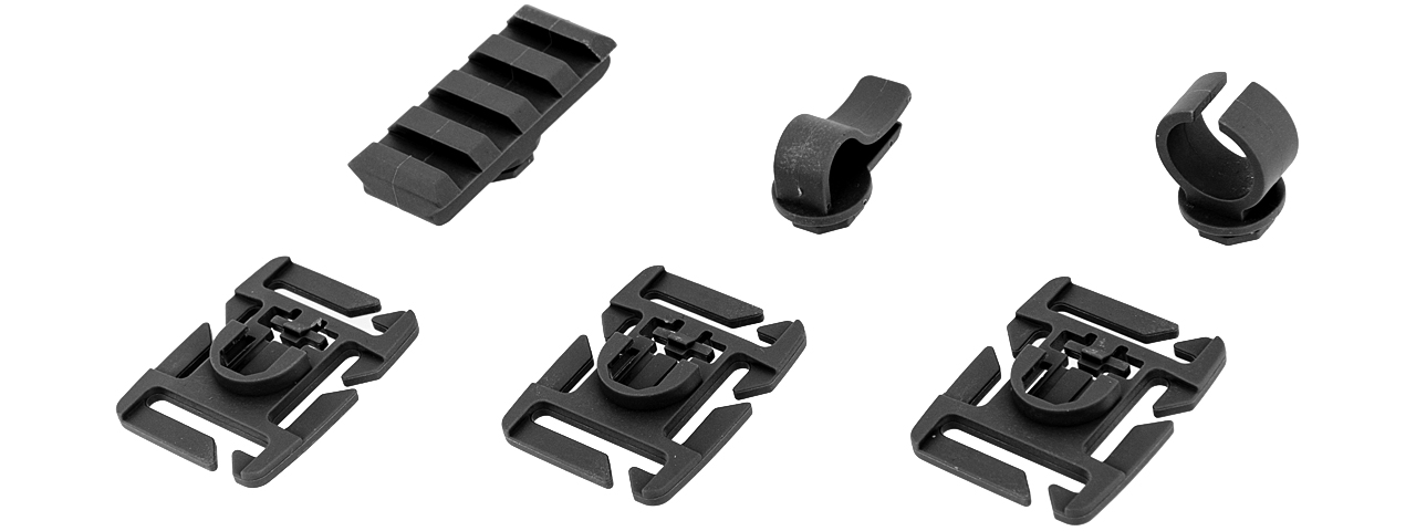 AC-505B ACCESSORY CLIP - 3 TYPES (BLACK) FOR WEBBING