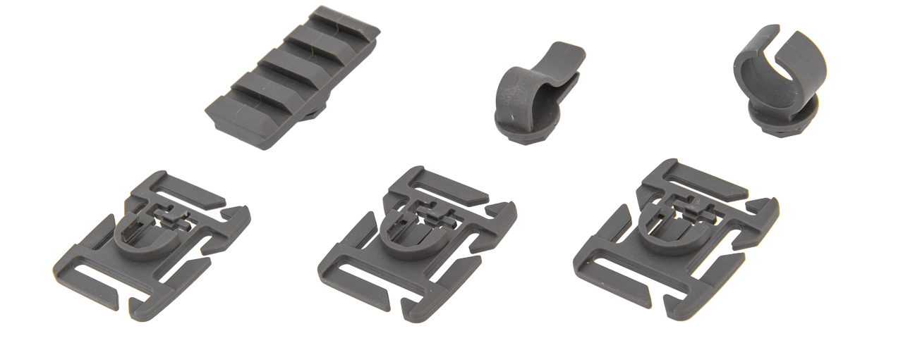 AC-505G ACCESSORY CLIP - 3 TYPES (FOLIAGE GREEN) FOR WEBBING - Click Image to Close