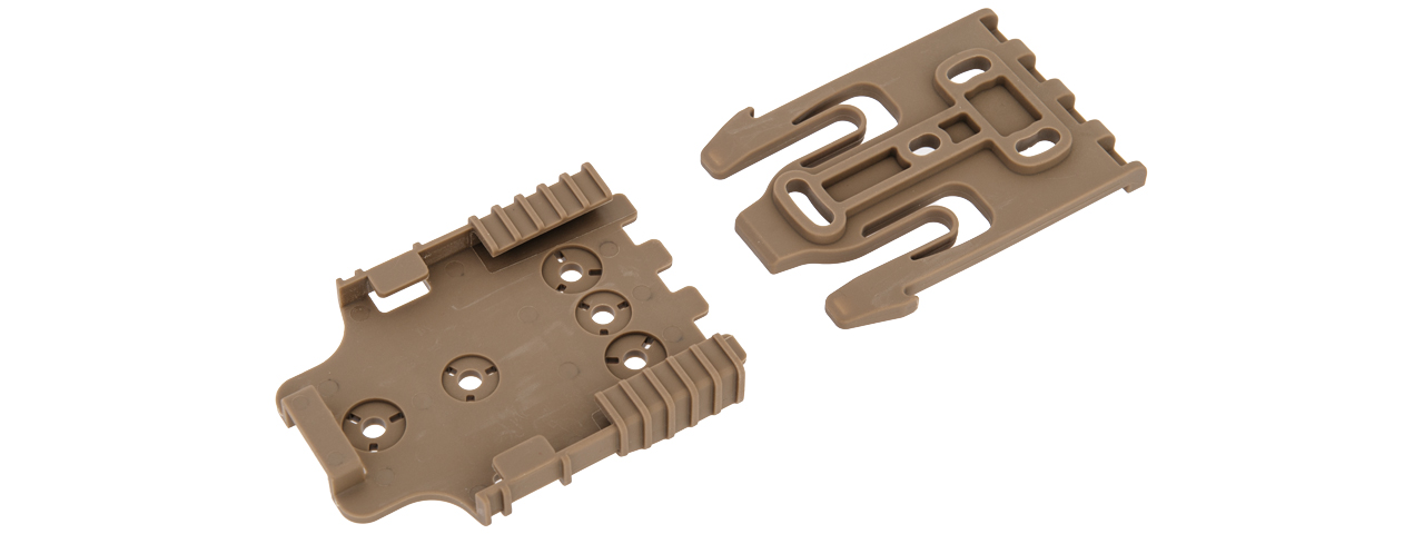 UK ARMS AIRSOFT HOLSTER QUICK LOCKING SYSTEM KIT - TAN - Click Image to Close