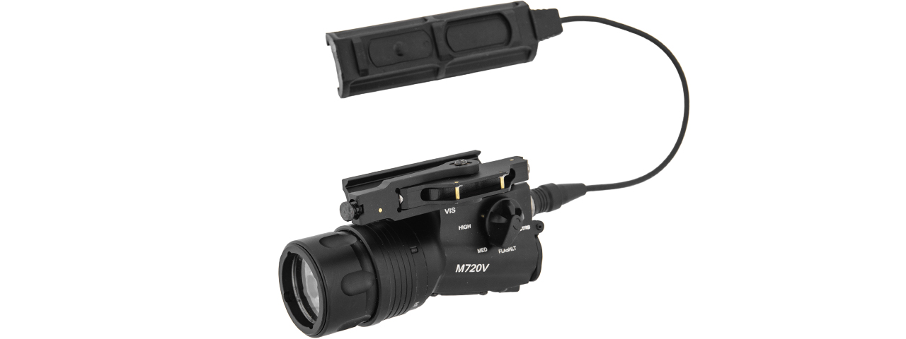 AC-518B M720V WEAPON LIGHT w/REMOTE SWITCH (BLACK) QUICK DETACH - Click Image to Close