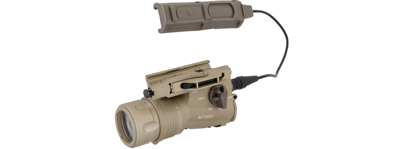 AC-518T M720V WEAPON LIGHT w/REMOTE SWITCH (DE) QUICK DETACH - Click Image to Close