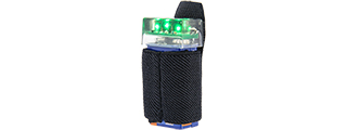 AC-520BG KNV-14 9V "GREEN" STROBE LIGHT w/VELCRO MOUNT (BLACK)