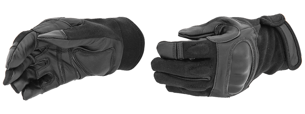AC-801S Hard Knuckle Glove (Black) - Size S - Click Image to Close