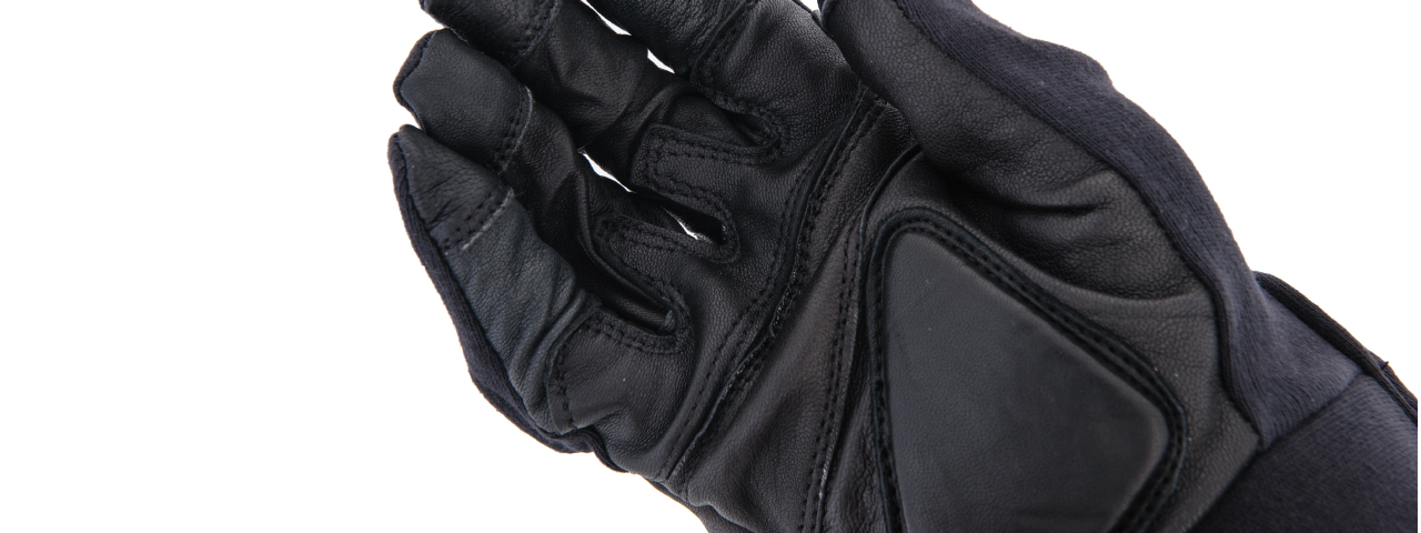 AC-806M Touch Screen Finger Hard Knuckle Gloves (Black) - Medium - Click Image to Close
