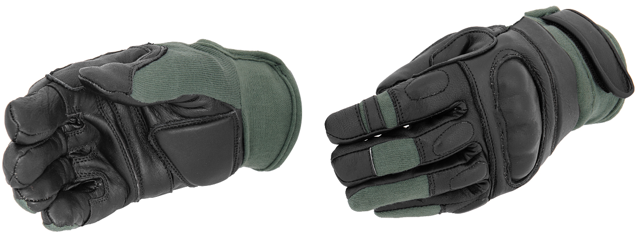 AC-809M KEVLAR HARD KNUCKLE GLOVES (SAGE) - MEDIUM