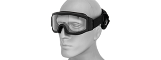 Lancer Tactical CA-201B Airsoft Safety Goggles Basic - Black Frame / Clear Lens