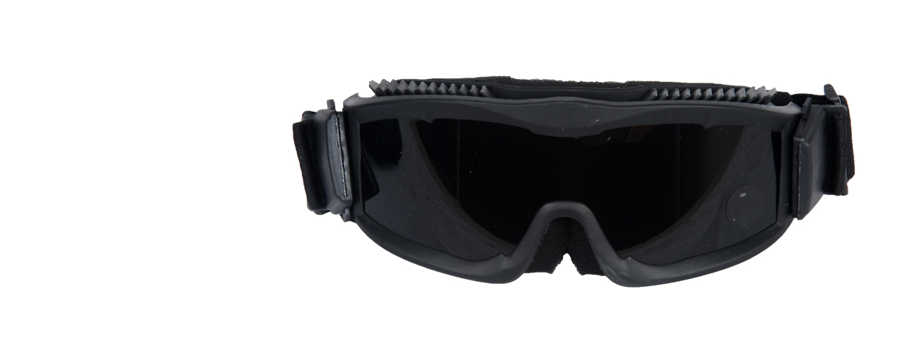 Lancer Tactical CA-223B Airsoft Safety Mask Vented with Multi Lens Kit - Black Frame / Smoke, Clear and Yellow Lens