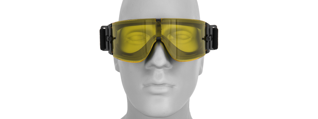 Lancer Tactical CA-234Y Goggles, Single Yellow Lens - Click Image to Close