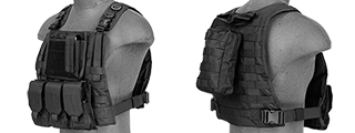 Lancer Tactical CA-301B Molle Tactical Vest in Black